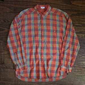 Zanella Men's Orange Plaid Shirt